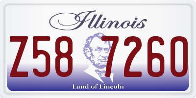 IL license plate Z587260