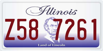 IL license plate Z587261