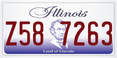 IL license plate Z587263