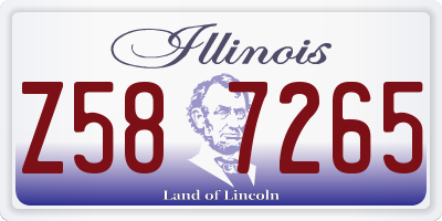 IL license plate Z587265
