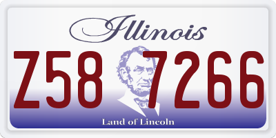 IL license plate Z587266
