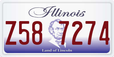 IL license plate Z587274