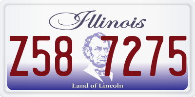 IL license plate Z587275
