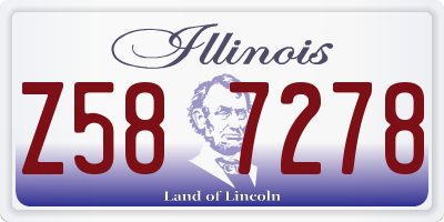 IL license plate Z587278