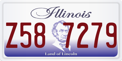 IL license plate Z587279