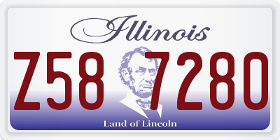 IL license plate Z587280