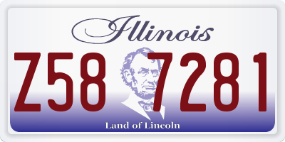 IL license plate Z587281