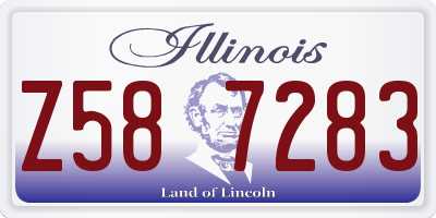 IL license plate Z587283