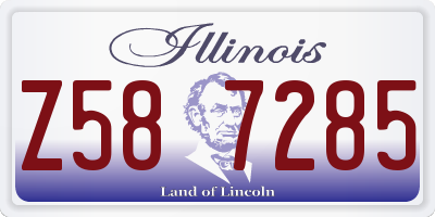 IL license plate Z587285