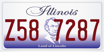 IL license plate Z587287