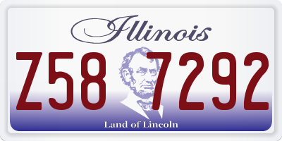 IL license plate Z587292