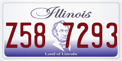 IL license plate Z587293