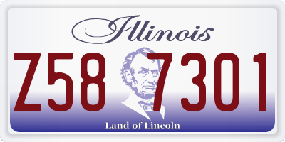 IL license plate Z587301