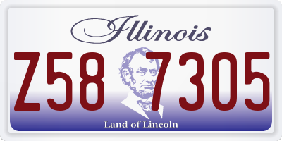 IL license plate Z587305
