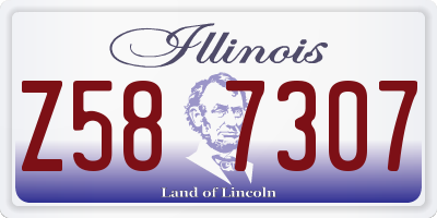 IL license plate Z587307