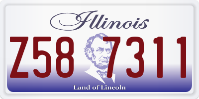 IL license plate Z587311