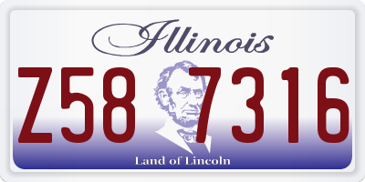 IL license plate Z587316