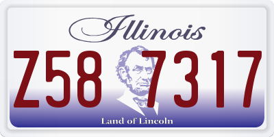 IL license plate Z587317