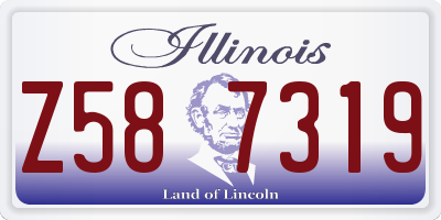 IL license plate Z587319