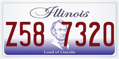 IL license plate Z587320