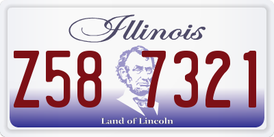 IL license plate Z587321