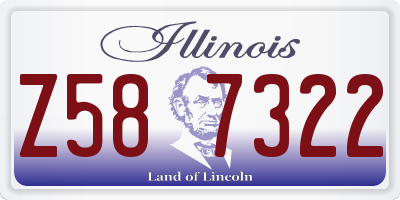 IL license plate Z587322