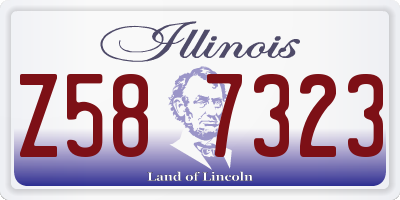 IL license plate Z587323