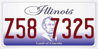 IL license plate Z587325