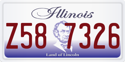IL license plate Z587326