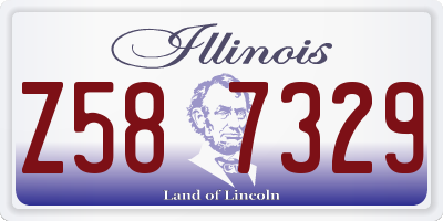 IL license plate Z587329