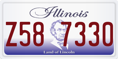 IL license plate Z587330