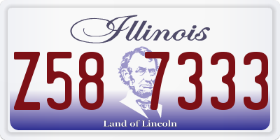 IL license plate Z587333