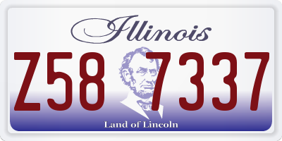 IL license plate Z587337
