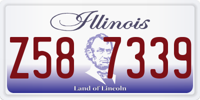 IL license plate Z587339