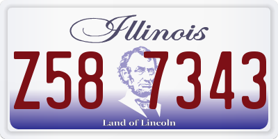 IL license plate Z587343