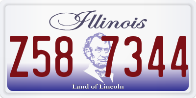 IL license plate Z587344