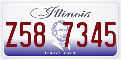 IL license plate Z587345