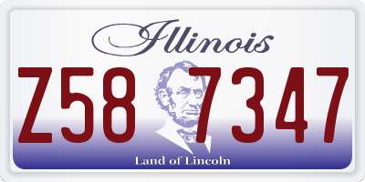 IL license plate Z587347