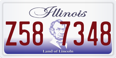 IL license plate Z587348