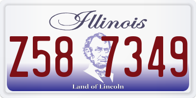 IL license plate Z587349