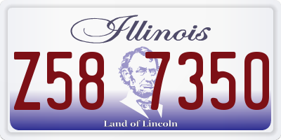 IL license plate Z587350