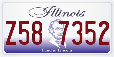 IL license plate Z587352