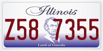 IL license plate Z587355