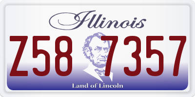 IL license plate Z587357
