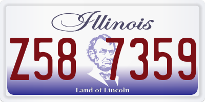 IL license plate Z587359