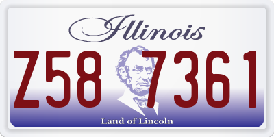 IL license plate Z587361
