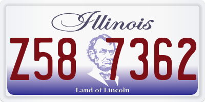 IL license plate Z587362