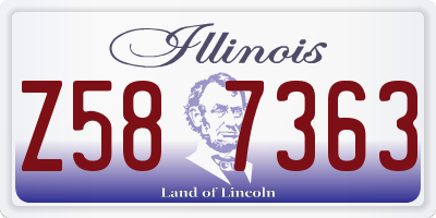 IL license plate Z587363
