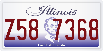 IL license plate Z587368