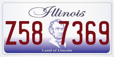 IL license plate Z587369